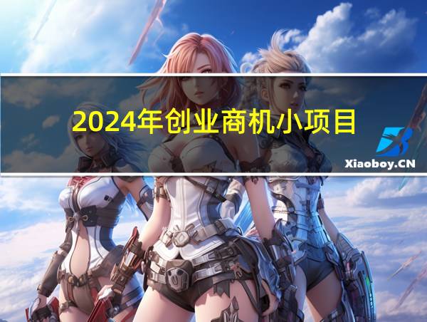 2024年创业商机小项目的相关图片