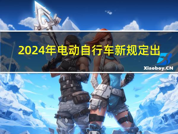 2024年电动自行车新规定出台的相关图片