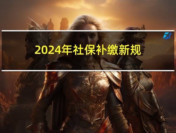 2024年社保补缴新规的相关图片