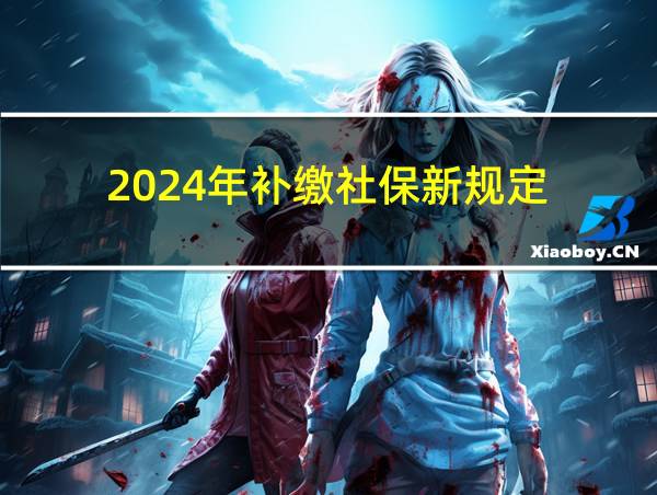 2024年补缴社保新规定的相关图片