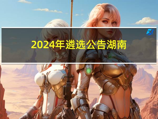 2024年遴选公告湖南的相关图片