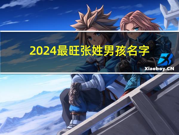 2024最旺张姓男孩名字的相关图片