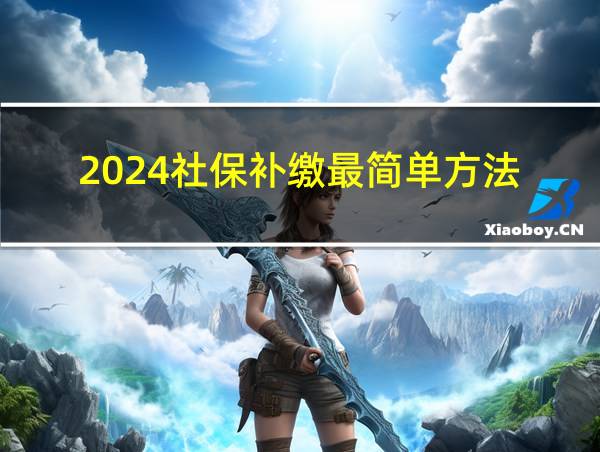 2024社保补缴最简单方法的相关图片