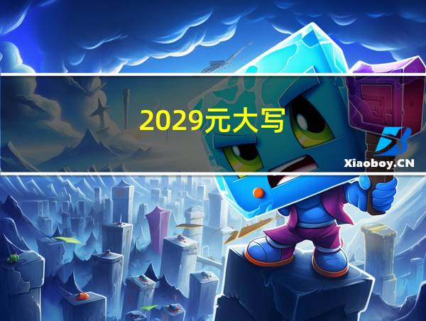 2029元大写的相关图片