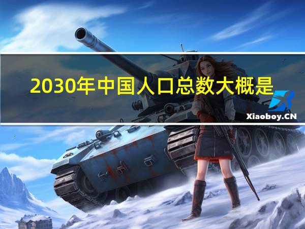 2030年中国人口总数大概是多少?的相关图片