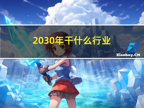 2030年干什么行业的相关图片