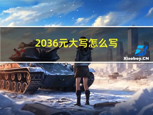 2036元大写怎么写的相关图片