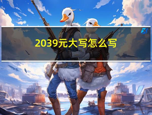 2039元大写怎么写的相关图片