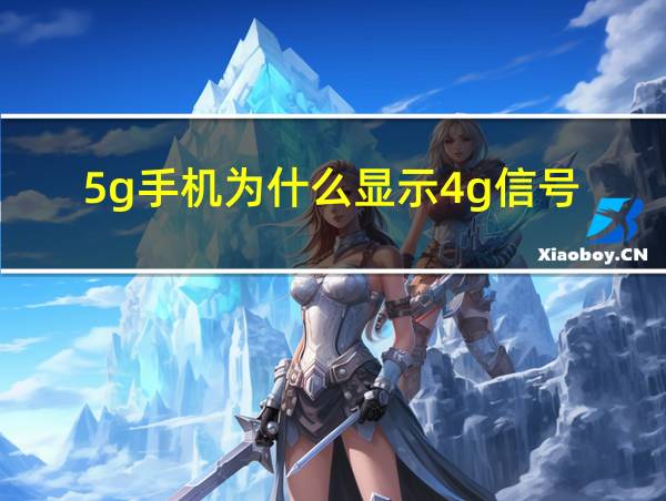 5g手机为什么显示4g信号的相关图片