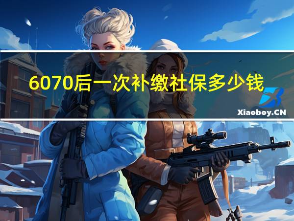 6070后一次补缴社保多少钱的相关图片