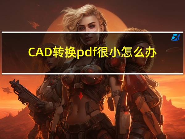 CAD转换pdf很小怎么办的相关图片