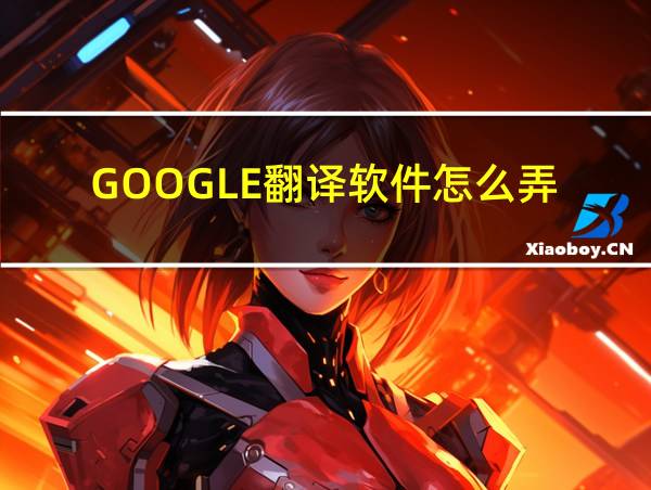 GOOGLE翻译软件怎么弄的相关图片