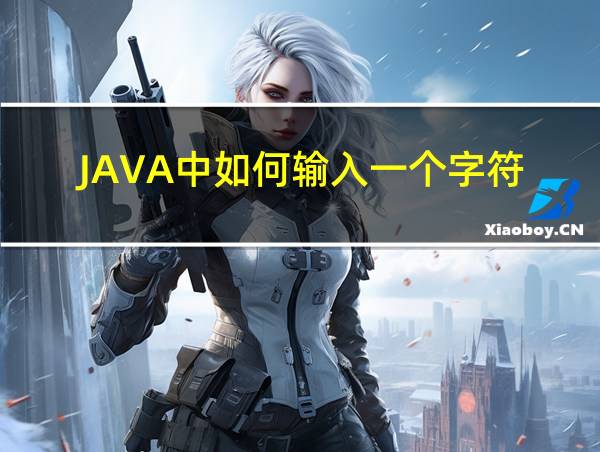 JAVA中如何输入一个字符的相关图片