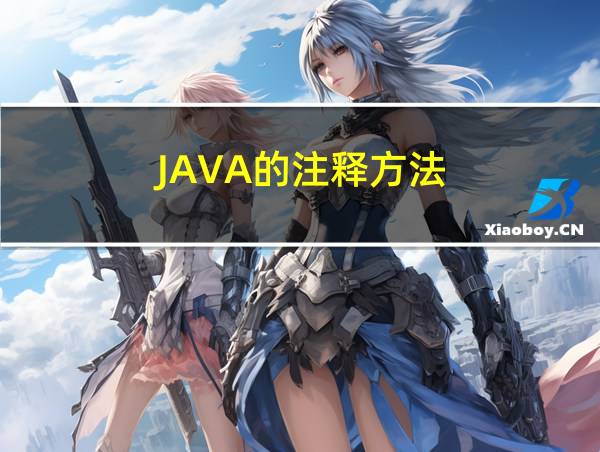 JAVA的注释方法的相关图片