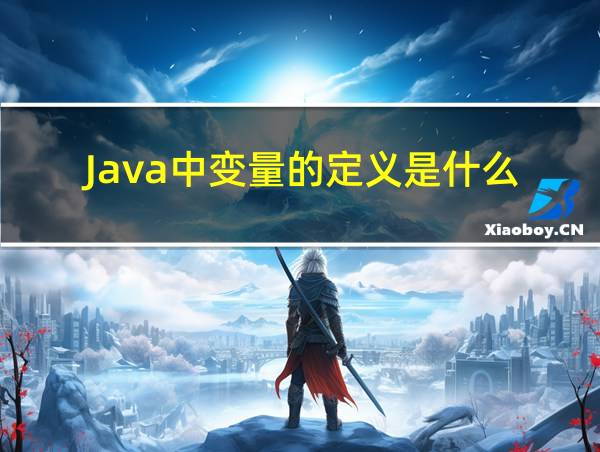 Java中变量的定义是什么的相关图片