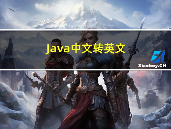 Java中文转英文的相关图片