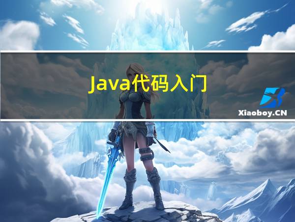 Java代码入门的相关图片