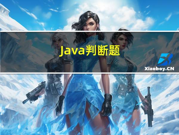 Java判断题的相关图片