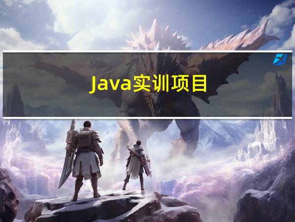 Java实训项目的相关图片