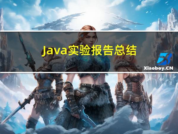 Java实验报告总结的相关图片