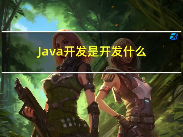 Java开发是开发什么的相关图片