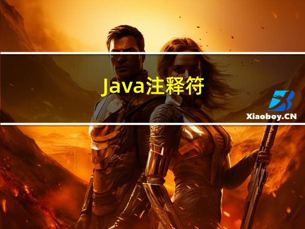 Java注释符的相关图片