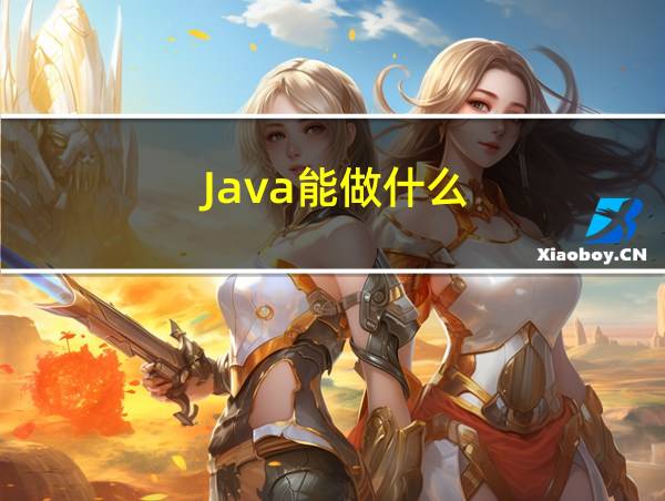 Java能做什么的相关图片