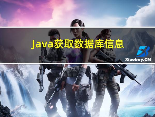 Java获取数据库信息的相关图片