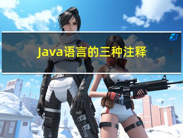 Java语言的三种注释的相关图片