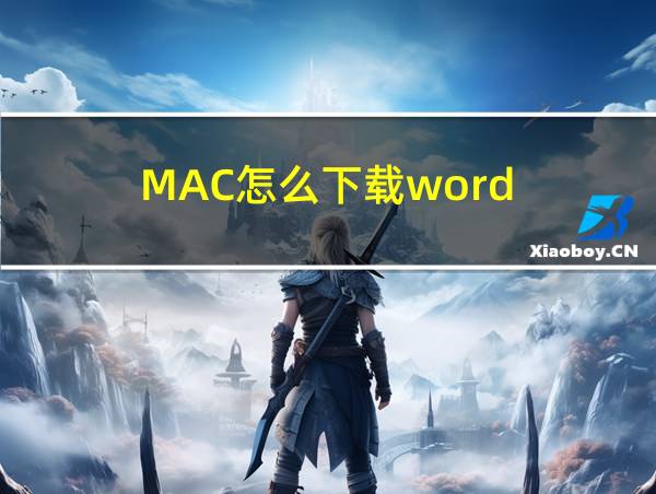 MAC怎么下载word的相关图片