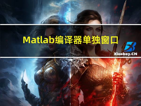 Matlab编译器单独窗口的相关图片