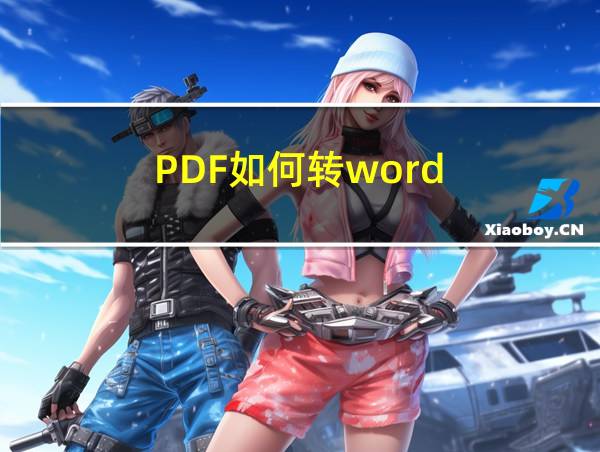 PDF如何转word的相关图片