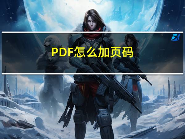 PDF怎么加页码的相关图片