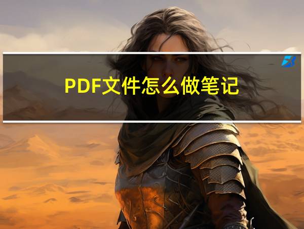 PDF文件怎么做笔记的相关图片