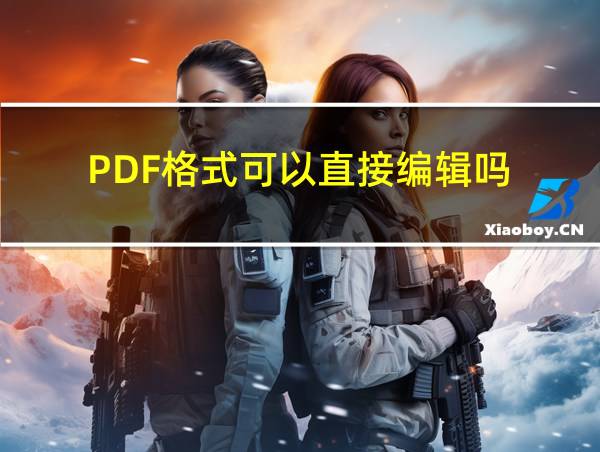 PDF格式可以直接编辑吗的相关图片