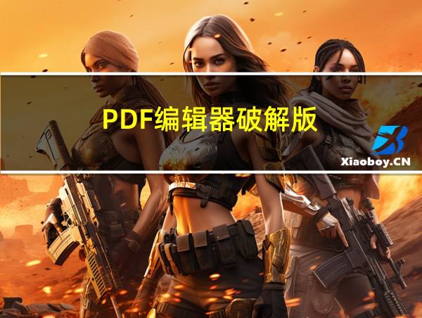 PDF编辑器破解版的相关图片