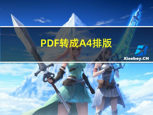 PDF转成A4排版的相关图片