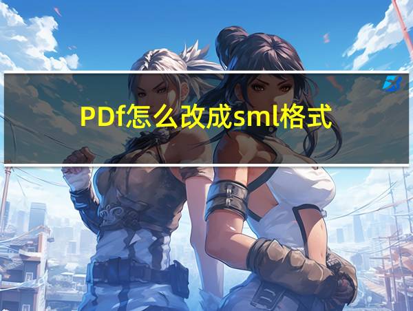 PDf怎么改成sml格式的相关图片