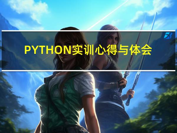 PYTHON实训心得与体会的相关图片