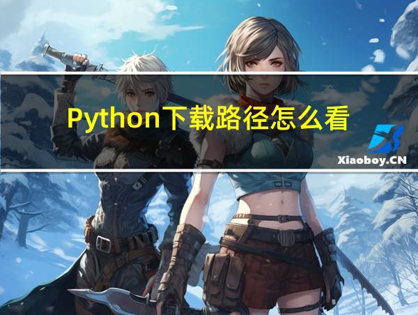 Python下载路径怎么看的相关图片