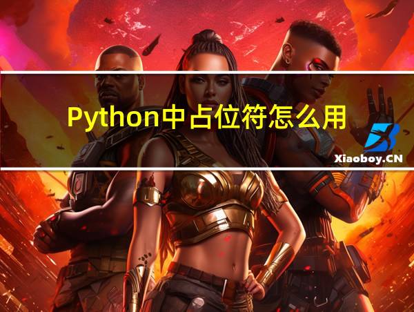 Python中占位符怎么用的相关图片