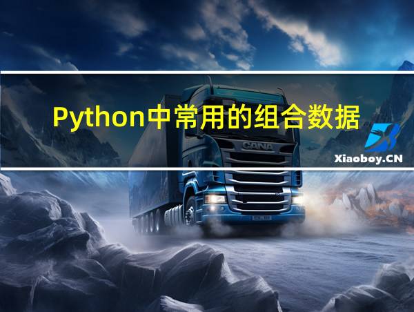 Python中常用的组合数据类型的相关图片