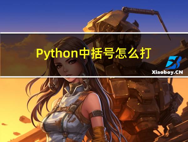 Python中括号怎么打的相关图片