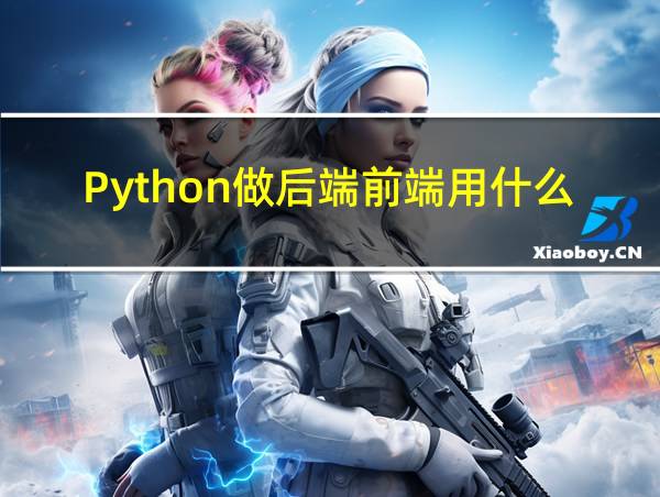 Python做后端前端用什么的相关图片