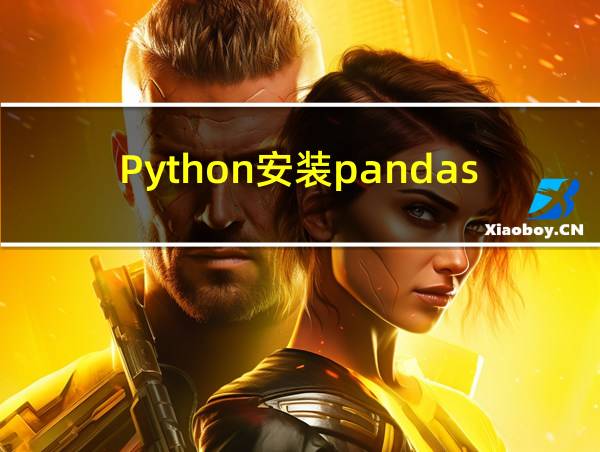 Python安装pandas库的相关图片