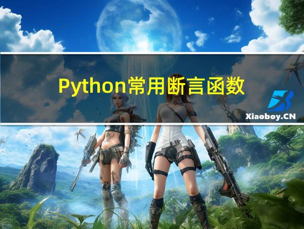 Python常用断言函数的相关图片