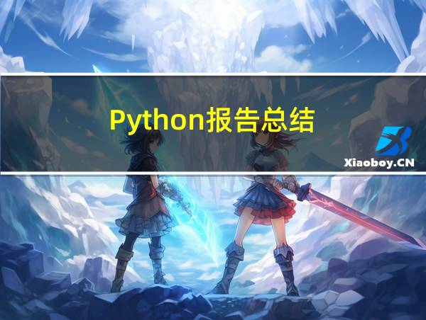 Python报告总结的相关图片