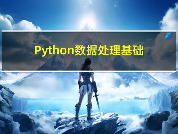 Python数据处理基础的相关图片