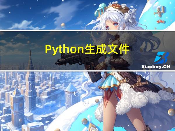 Python生成文件的相关图片