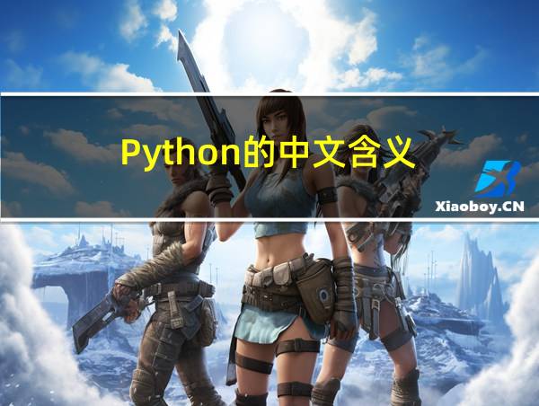 Python的中文含义的相关图片